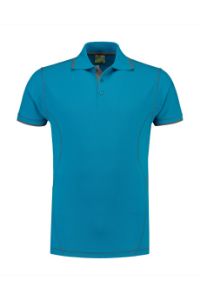 Image de CagAmned Shirt Polo korte mouw turquoise/grijs
